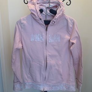 Women’s pink Michigan zip up hoodie